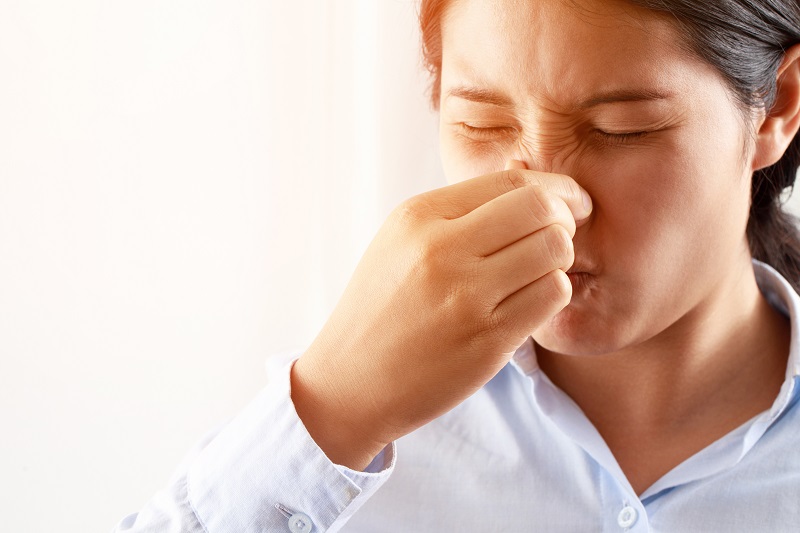 foul smell when breathing may be caused by 1 infections nasal cavity such as colds flu sinusitis